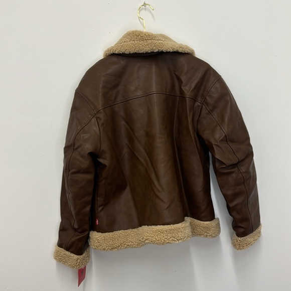 NWT Levi’s Ladies Faux Leather Trucker Jacket - Picture 3 of 10